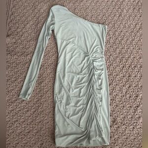 White one sleeve dress